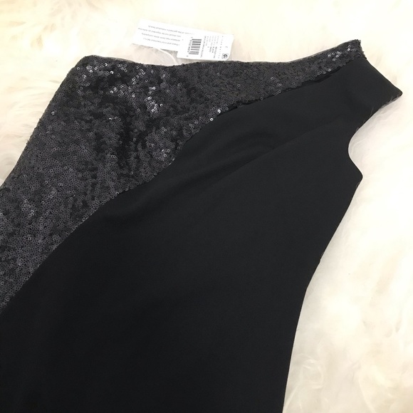 AIDAN MATTOX CREPE ONE SHOULDER COCKTAIL DRESS - Picture 4 of 8